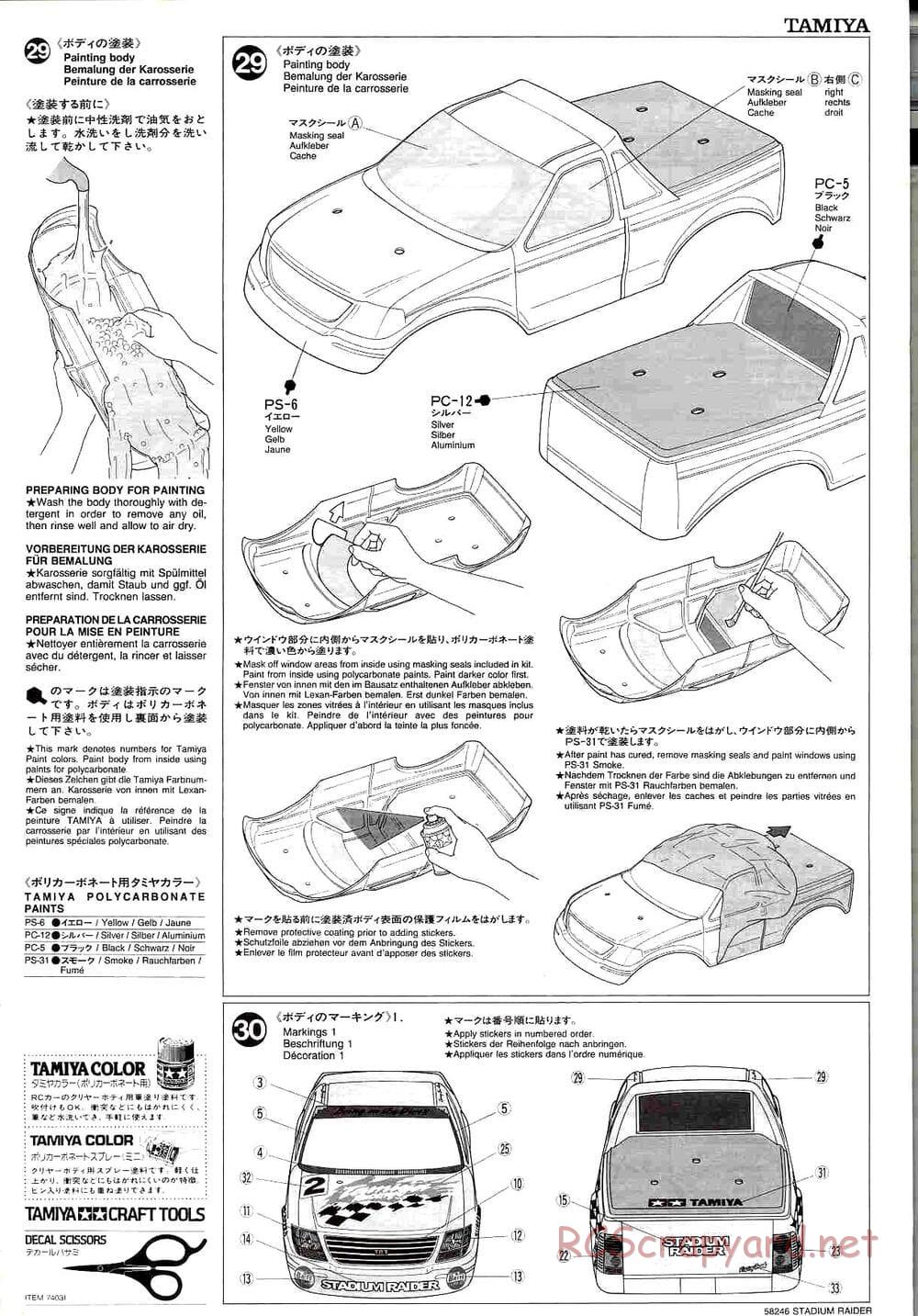 Tamiya - Stadium Raider - TL-01 Chassis - Manual - Page 17
