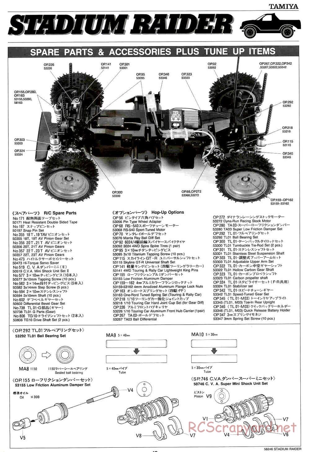 Tamiya - Stadium Raider - TL-01 Chassis - Manual - Page 19