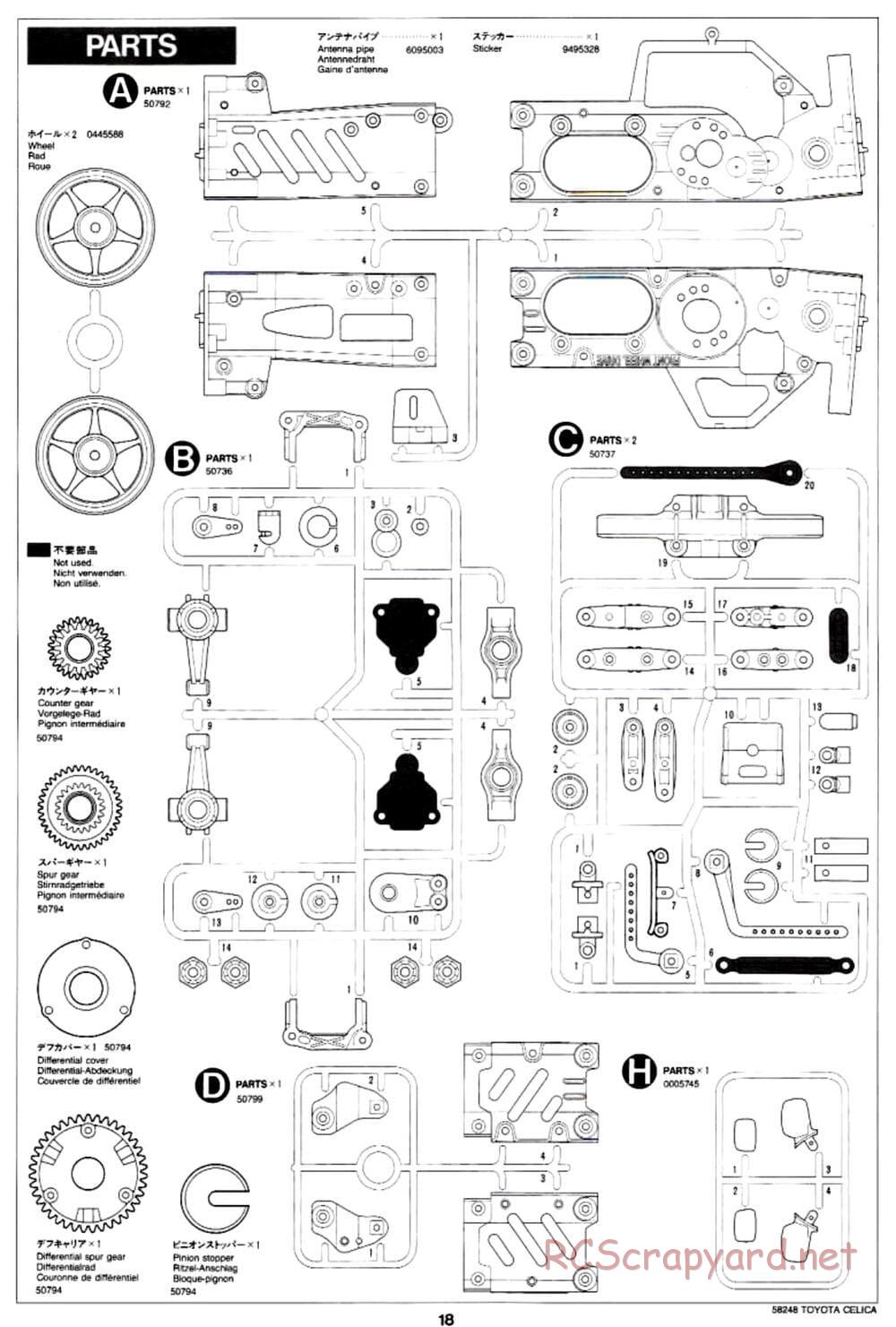 Tamiya - Toyota Celica - FF-02 Chassis - Manual - Page 18
