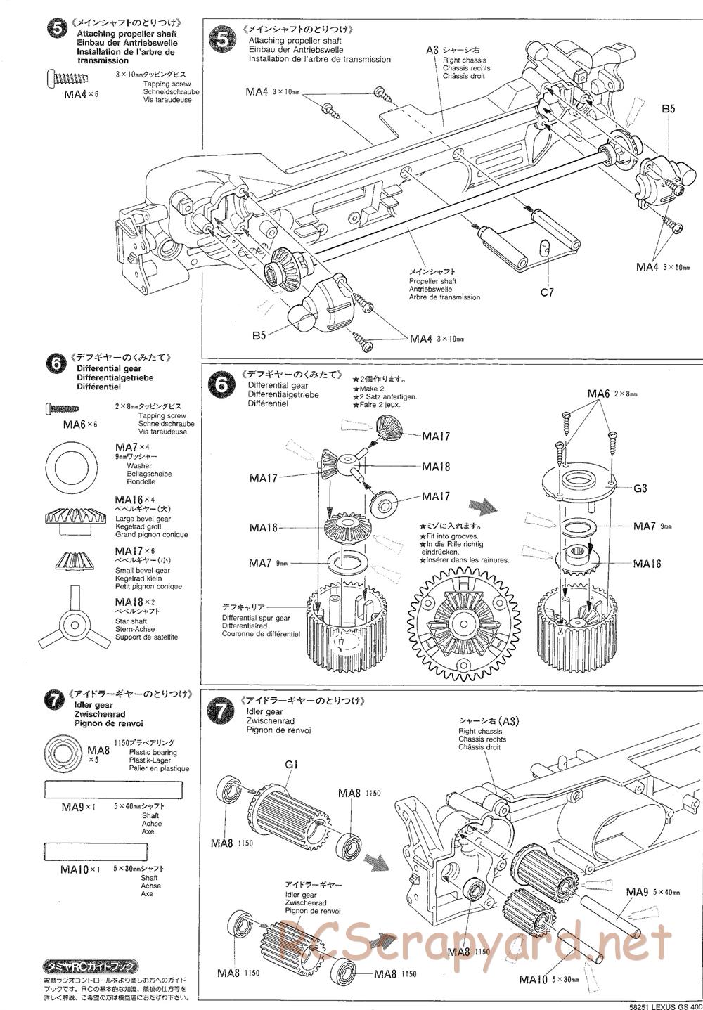 Tamiya - Lexus GS400 - TL-01 Chassis - Manual - Page 6