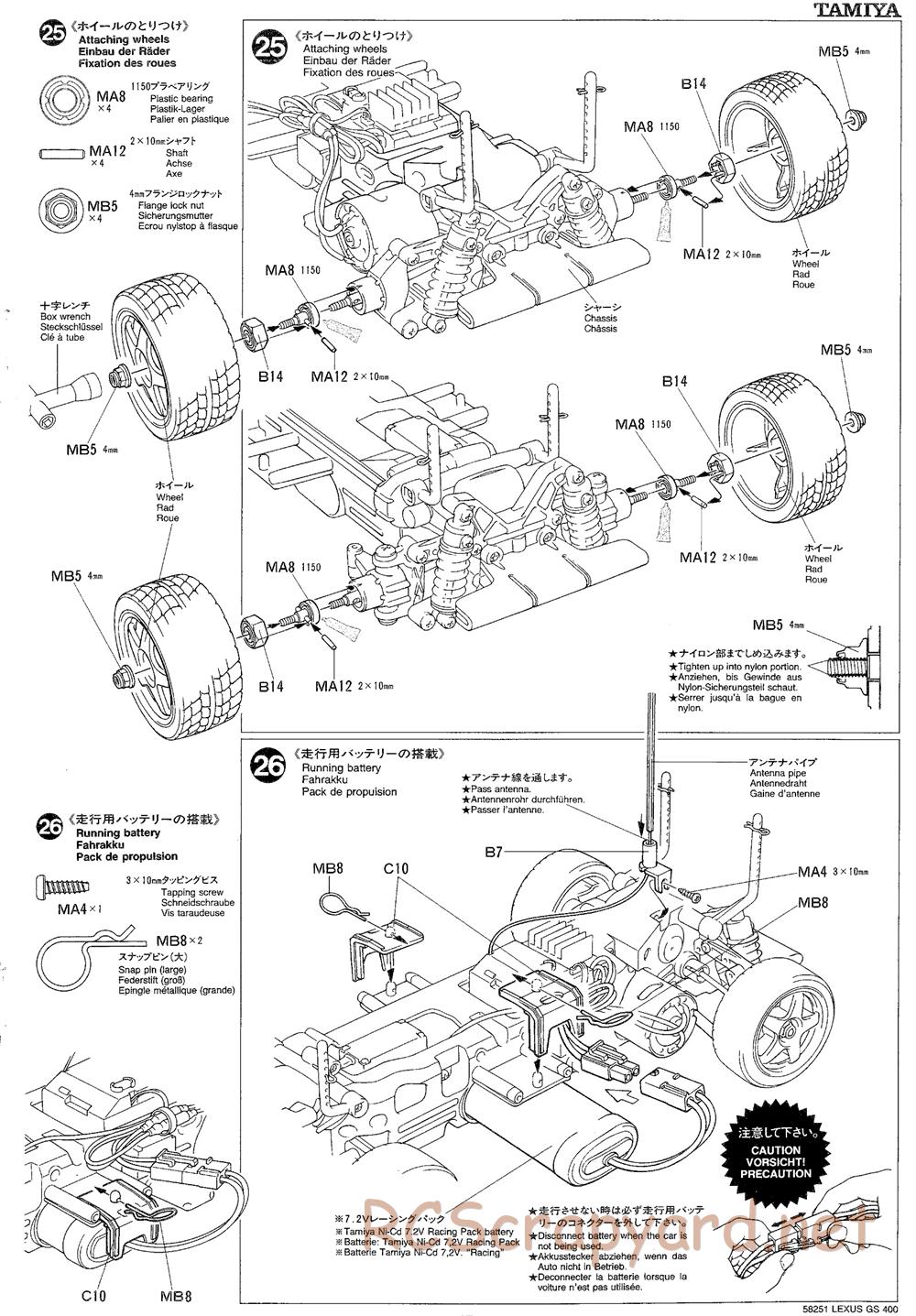Tamiya - Lexus GS400 - TL-01 Chassis - Manual - Page 15