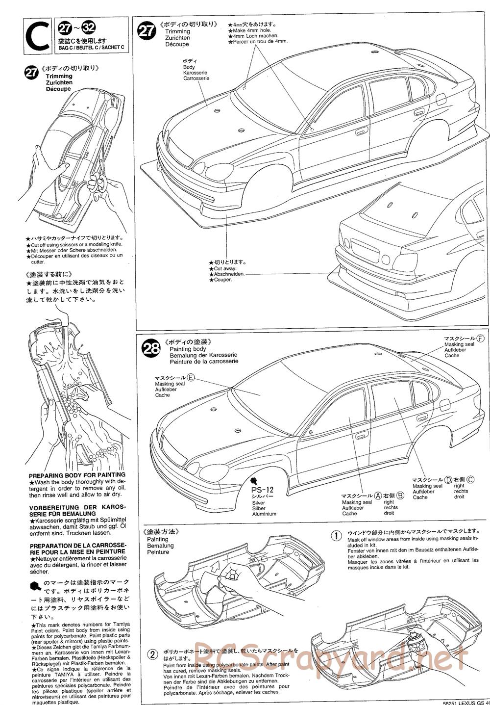 Tamiya - Lexus GS400 - TL-01 Chassis - Manual - Page 16
