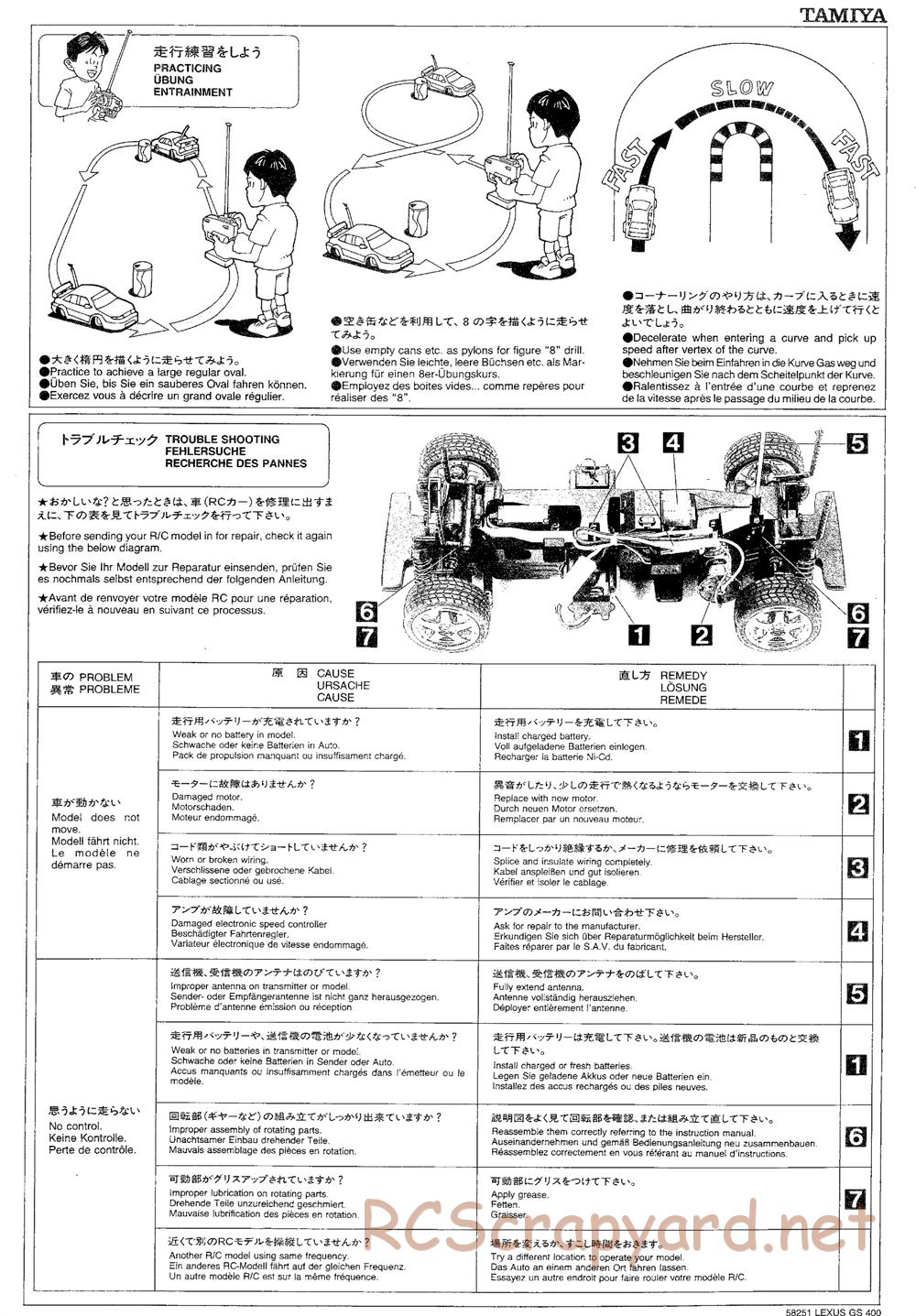Tamiya - Lexus GS400 - TL-01 Chassis - Manual - Page 21