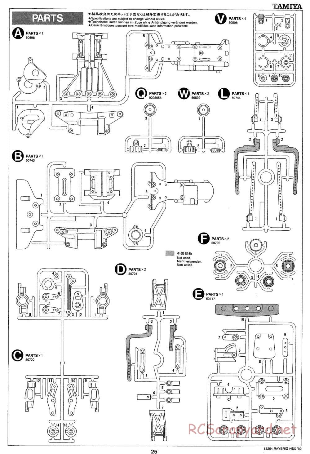 Tamiya - Raybrig NSX 99 - TA-03R Chassis - Manual - Page 25