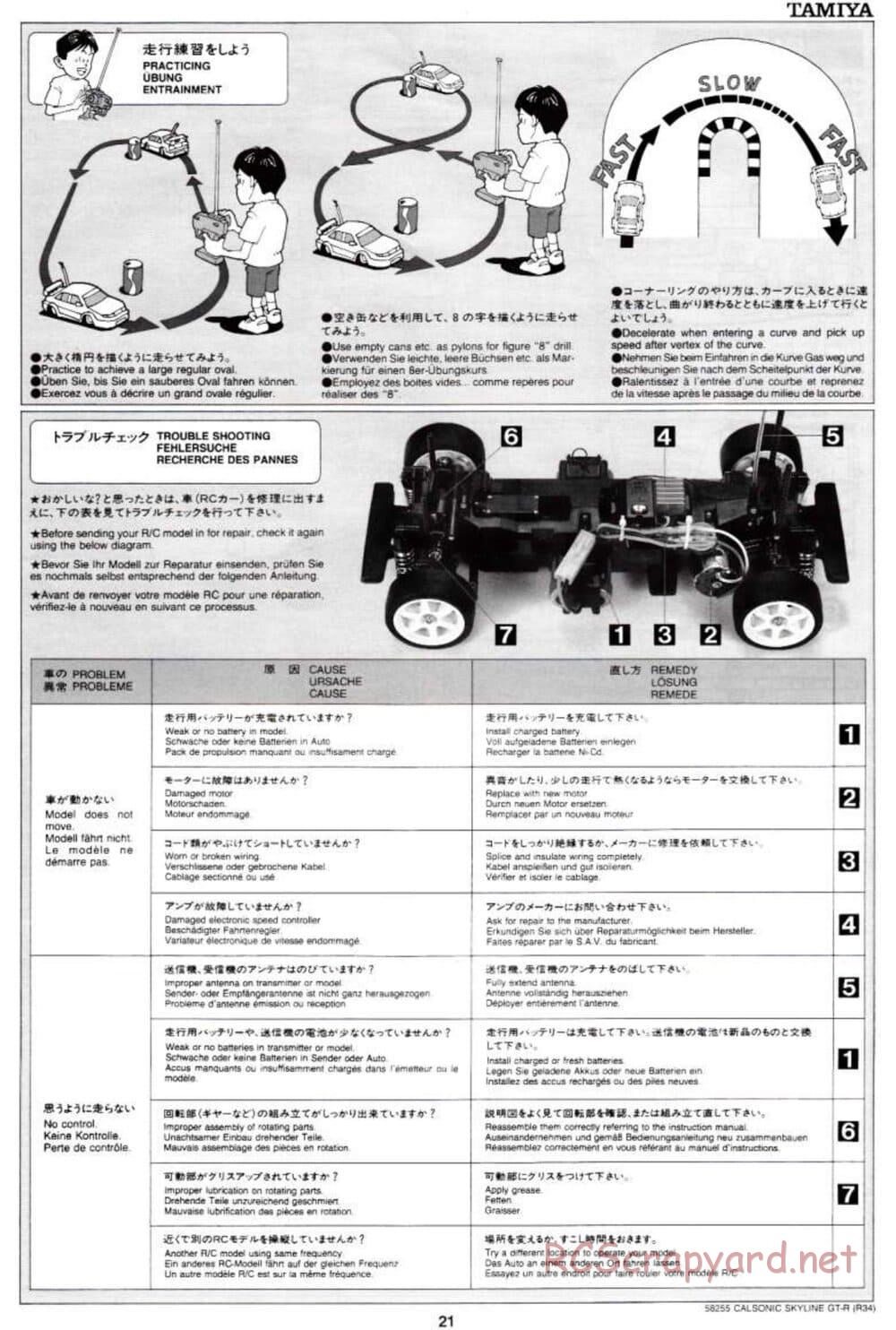 Tamiya - Calsonic Skyline GT-R (R34) - TL-01 Chassis - Manual - Page 21