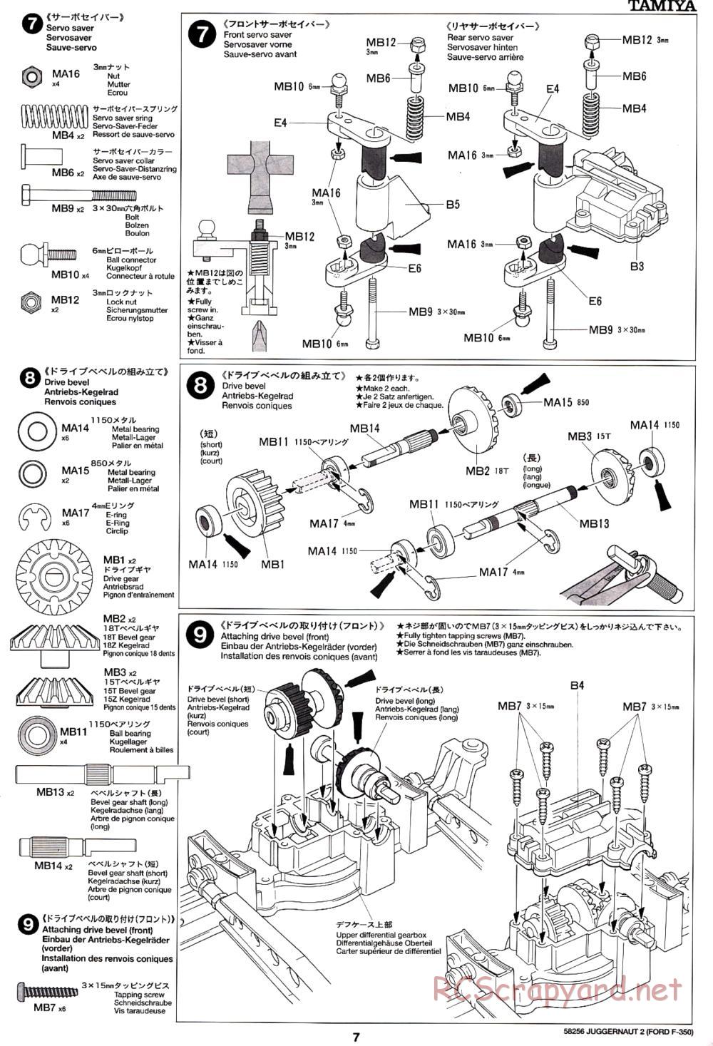 Tamiya - Juggernaut 2 Chassis - Manual - Page 7