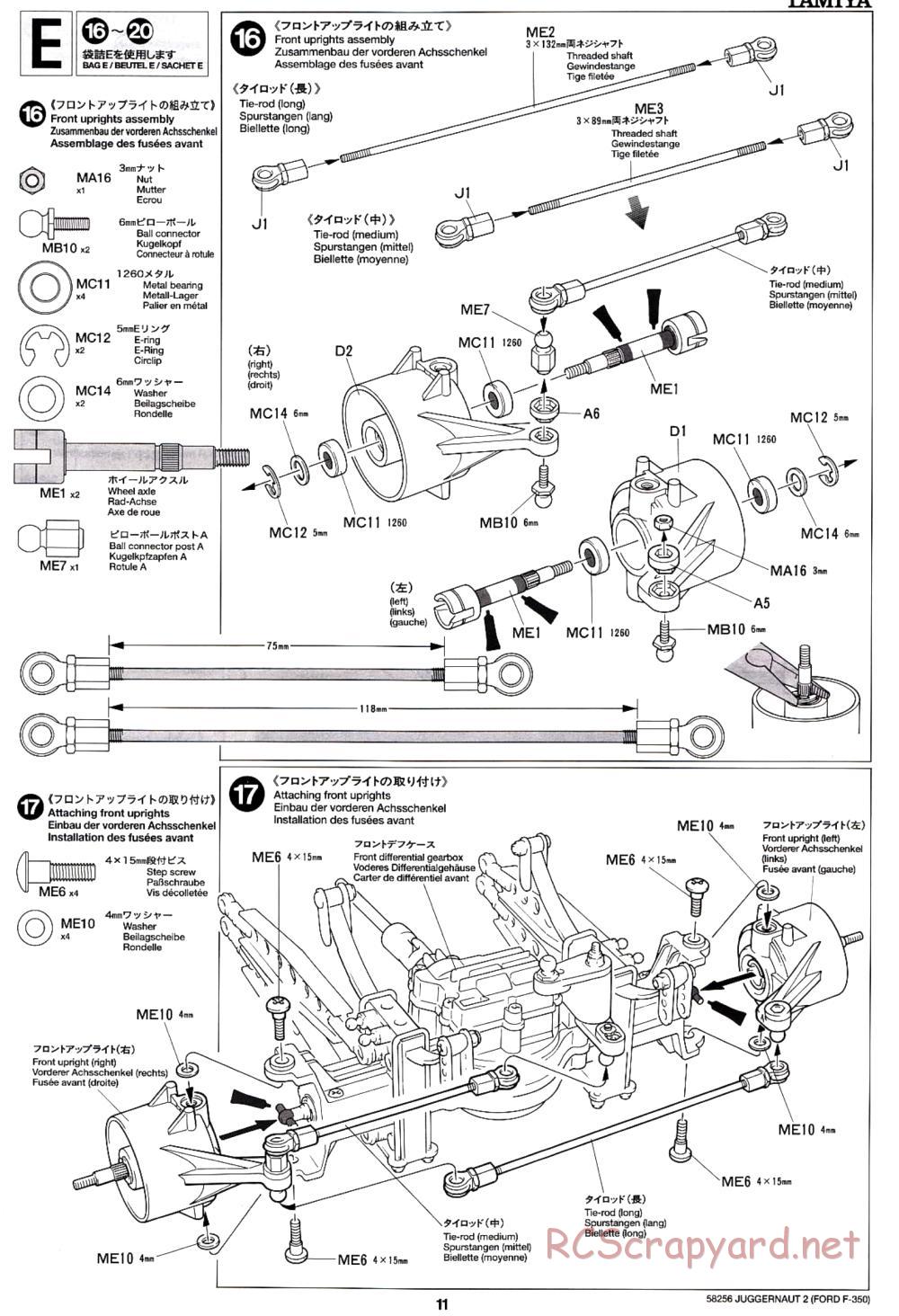 Tamiya - Juggernaut 2 Chassis - Manual - Page 11