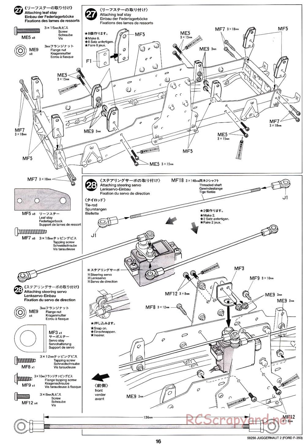 Tamiya - Juggernaut 2 Chassis - Manual - Page 16