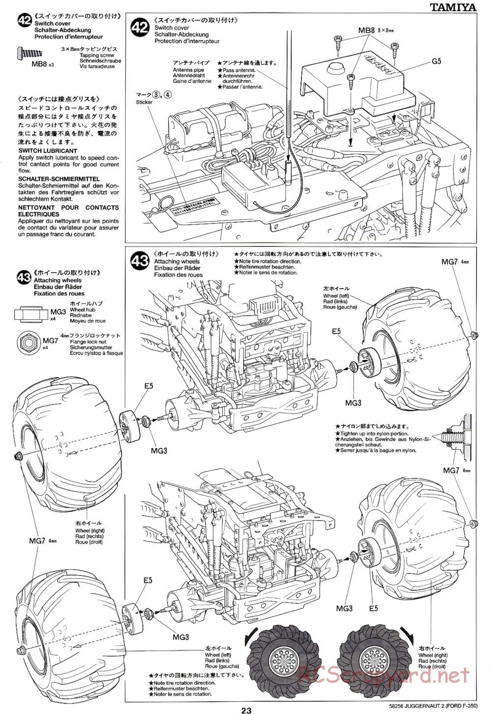 Tamiya - Juggernaut 2 Chassis - Manual - Page 23