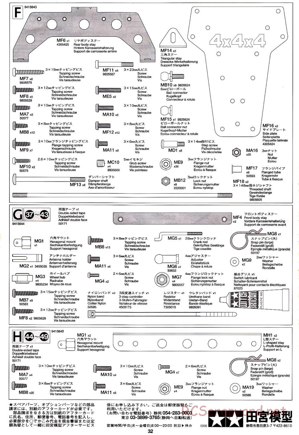 Tamiya - Juggernaut 2 Chassis - Manual - Page 32