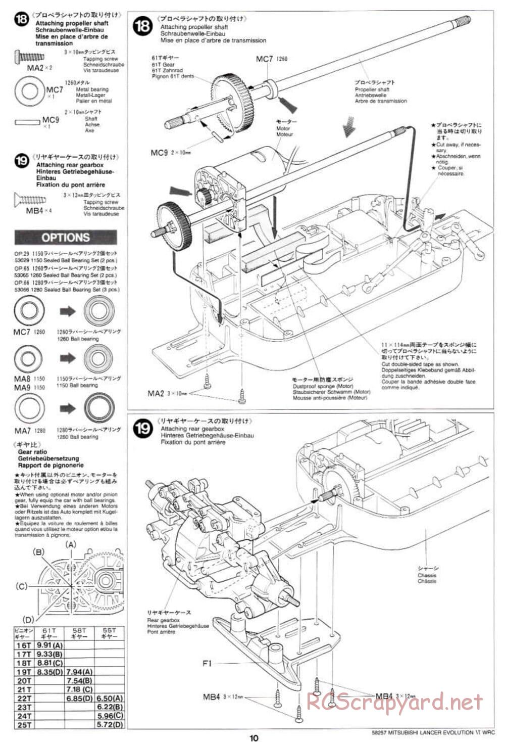 Tamiya - Mitsubishi Lancer Evolution VI WRC - TB-01 Chassis - Manual - Page 10