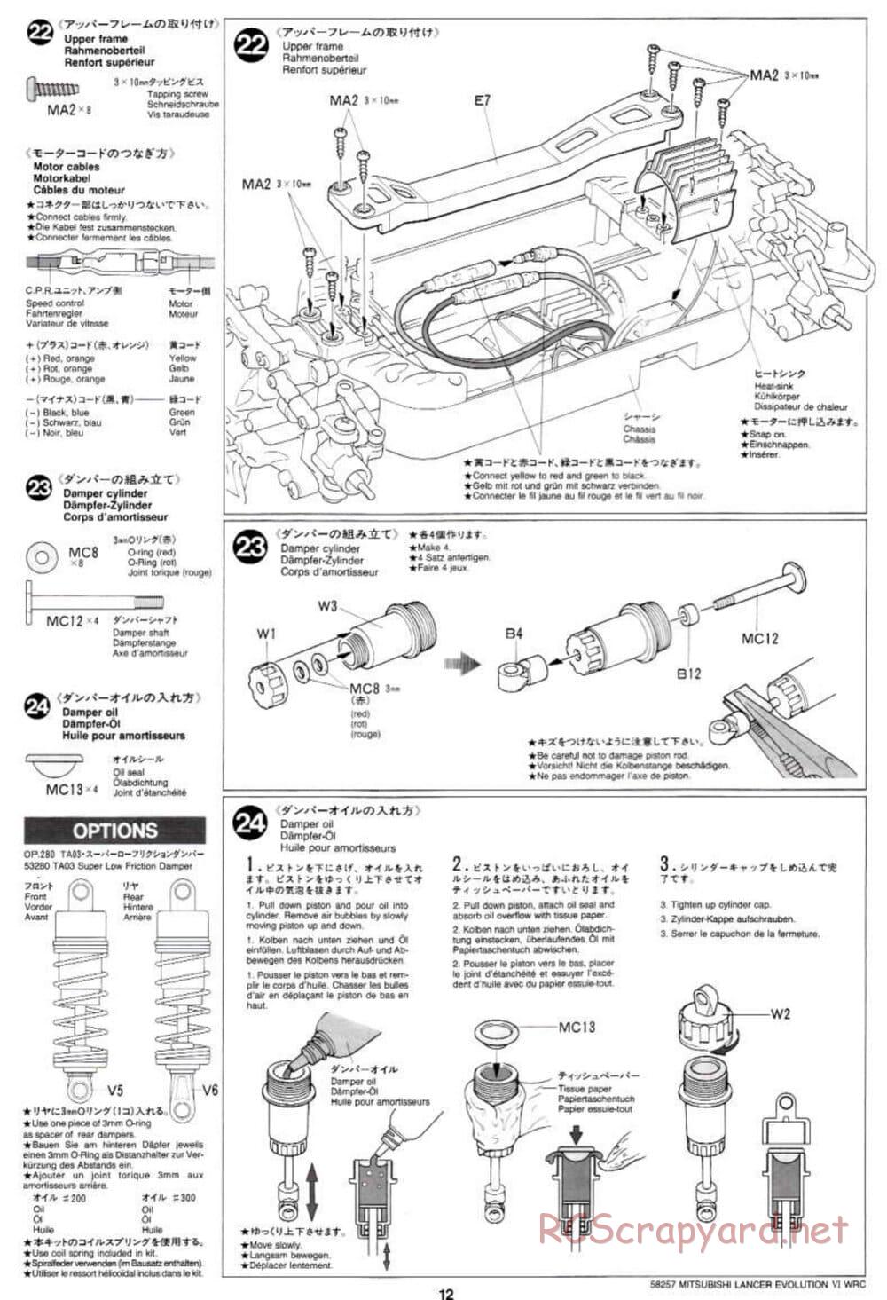 Tamiya - Mitsubishi Lancer Evolution VI WRC - TB-01 Chassis - Manual - Page 12