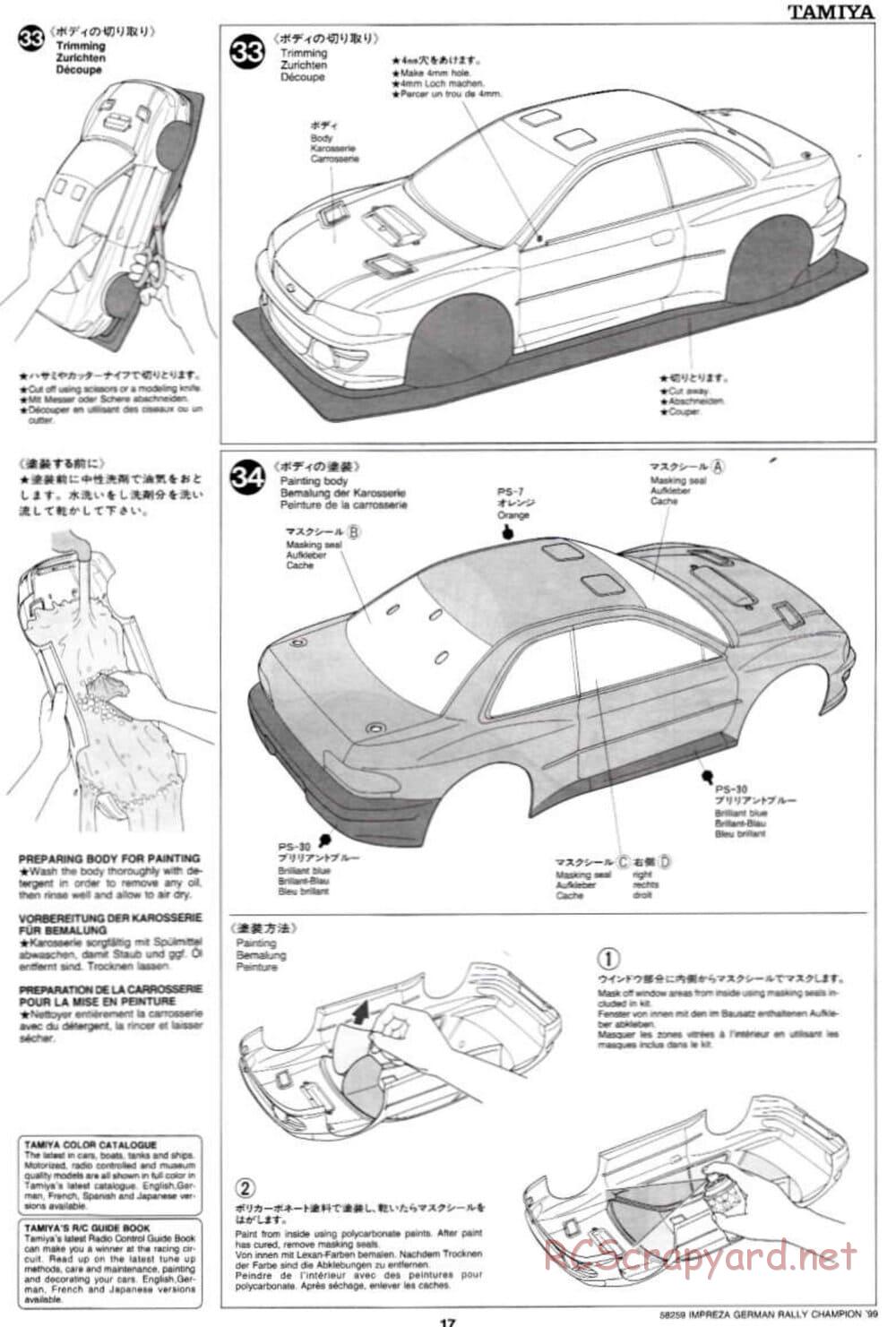 Tamiya - Subaru Impreza German Rally Champion 99 - TB-01 Chassis - Manual - Page 17