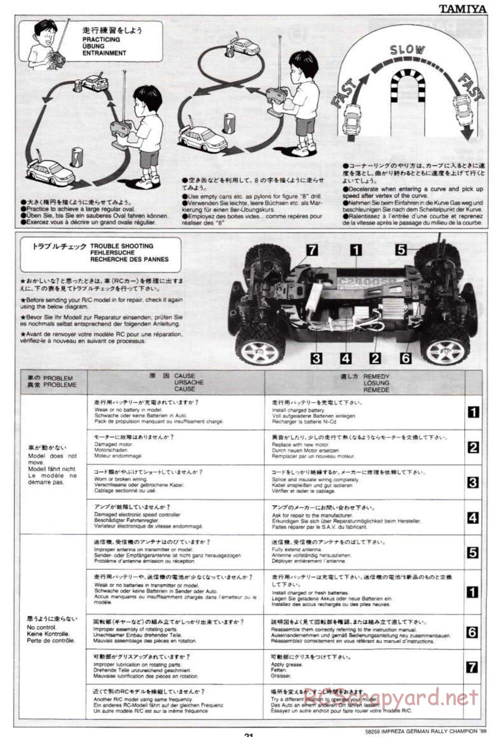 Tamiya - Subaru Impreza German Rally Champion 99 - TB-01 Chassis - Manual - Page 21