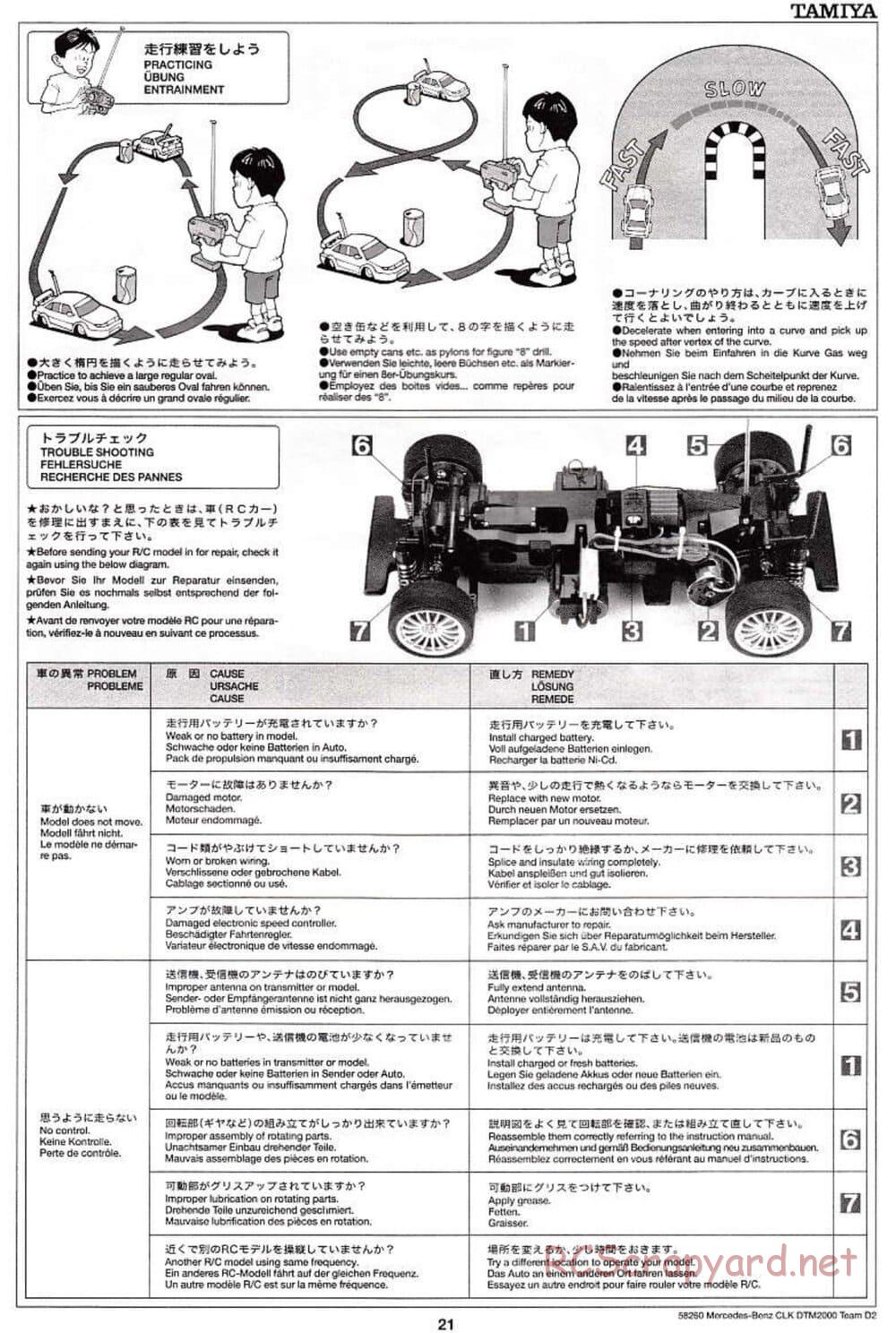 Tamiya - Mercedes Benz CLK DTM 2000 Team D2 - TL-01 Chassis - Manual - Page 21