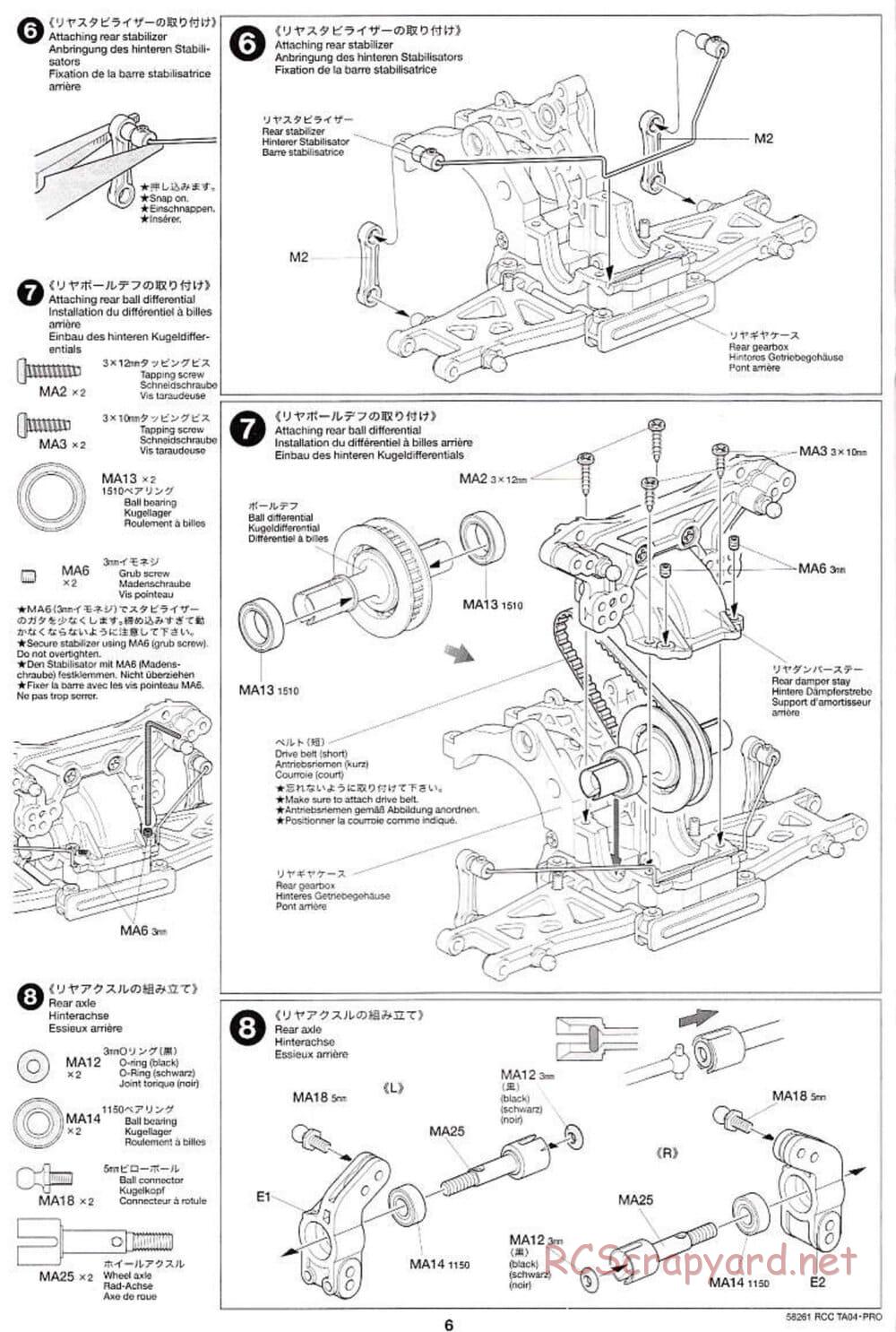 Tamiya - TA-04 Pro Chassis - Manual - Page 6