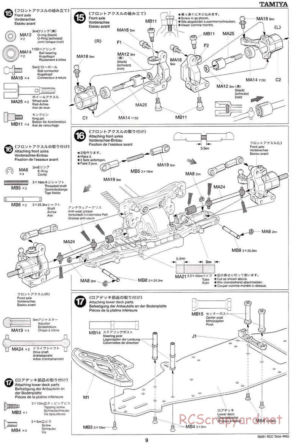 Tamiya - TA-04 Pro Chassis - Manual - Page 9