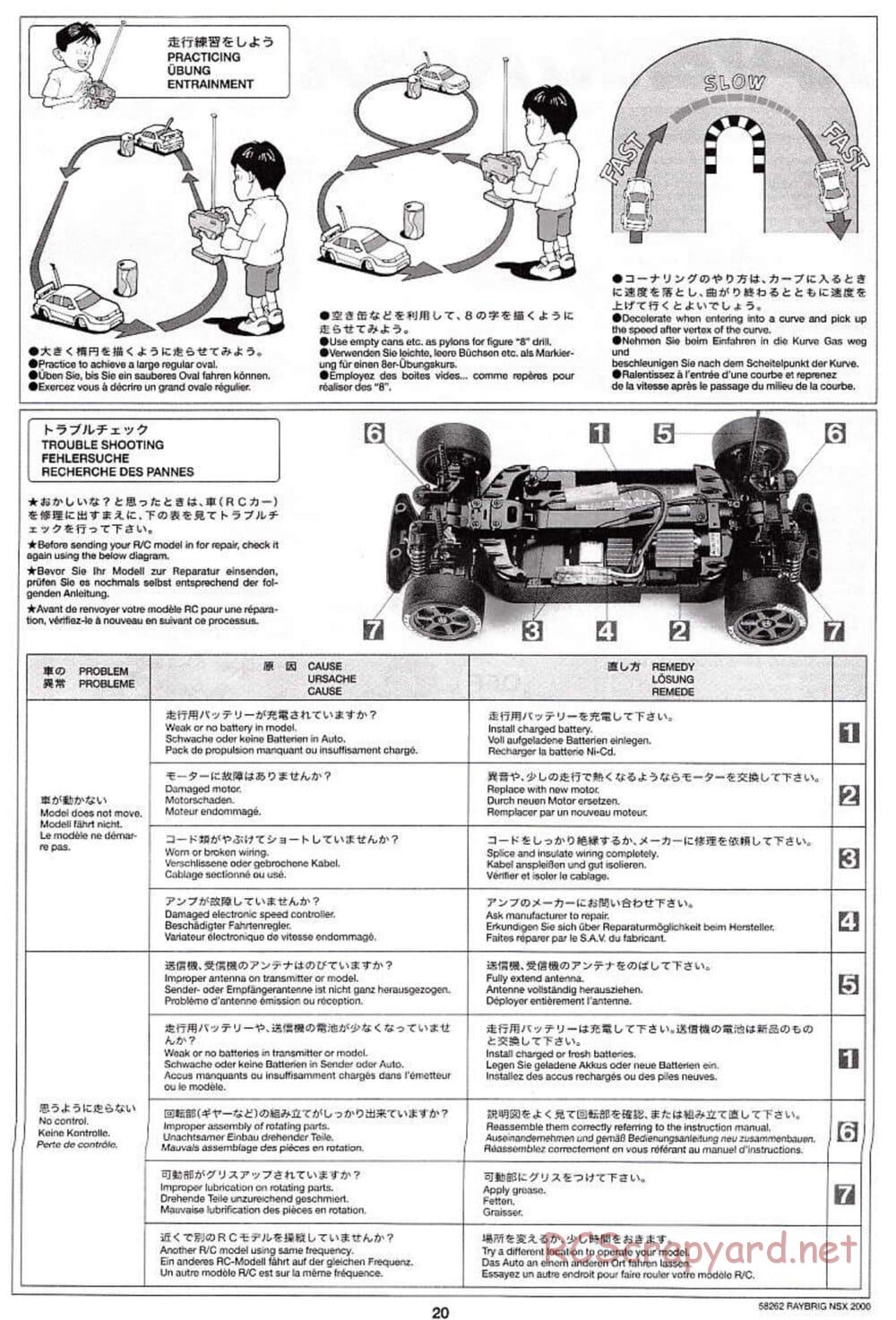 Tamiya - Raybrig NSX 2000 - TB-01 Chassis - Manual - Page 20