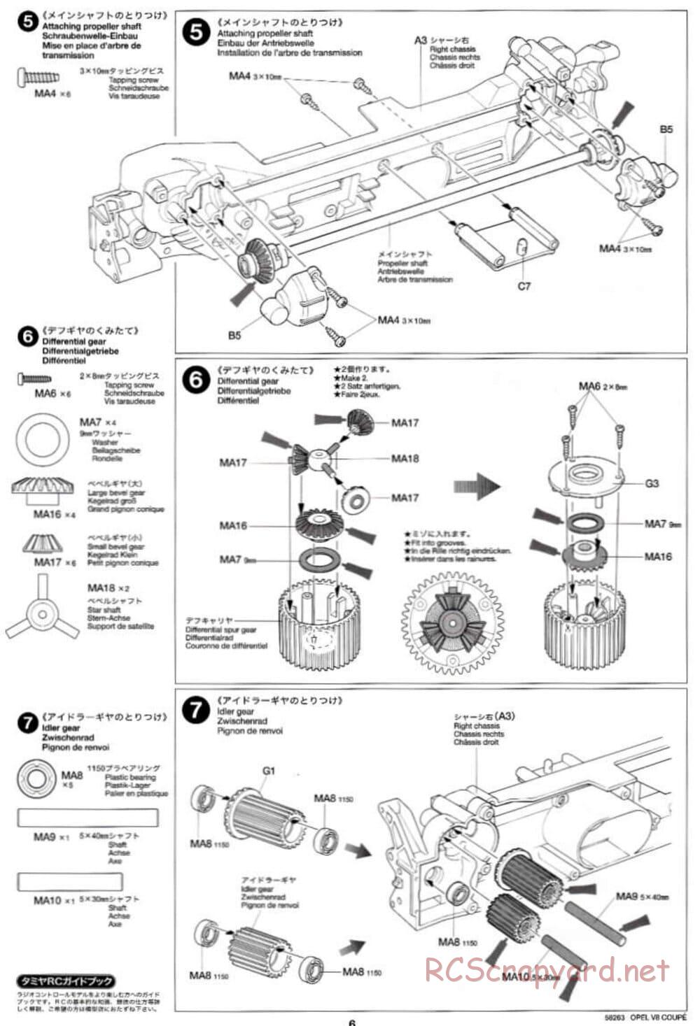 Tamiya - Opel V8 Coupe - TL-01 Chassis - Manual - Page 6