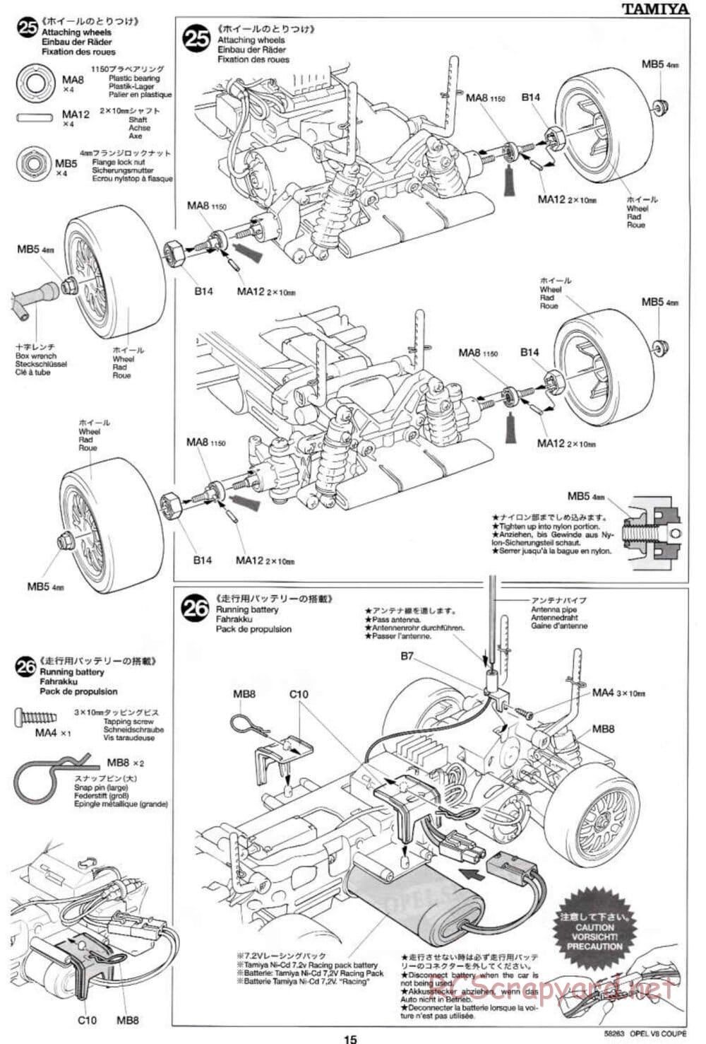 Tamiya - Opel V8 Coupe - TL-01 Chassis - Manual - Page 15