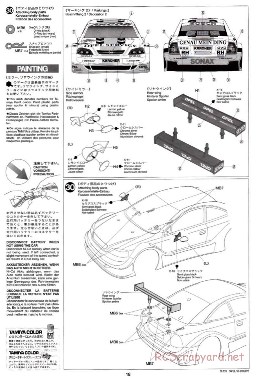 Tamiya - Opel V8 Coupe - TL-01 Chassis - Manual - Page 18
