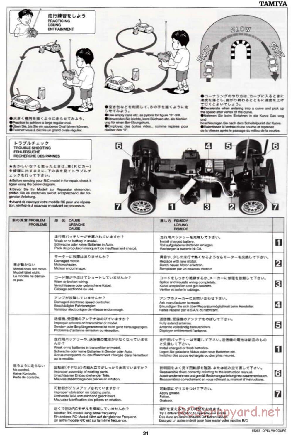 Tamiya - Opel V8 Coupe - TL-01 Chassis - Manual - Page 21