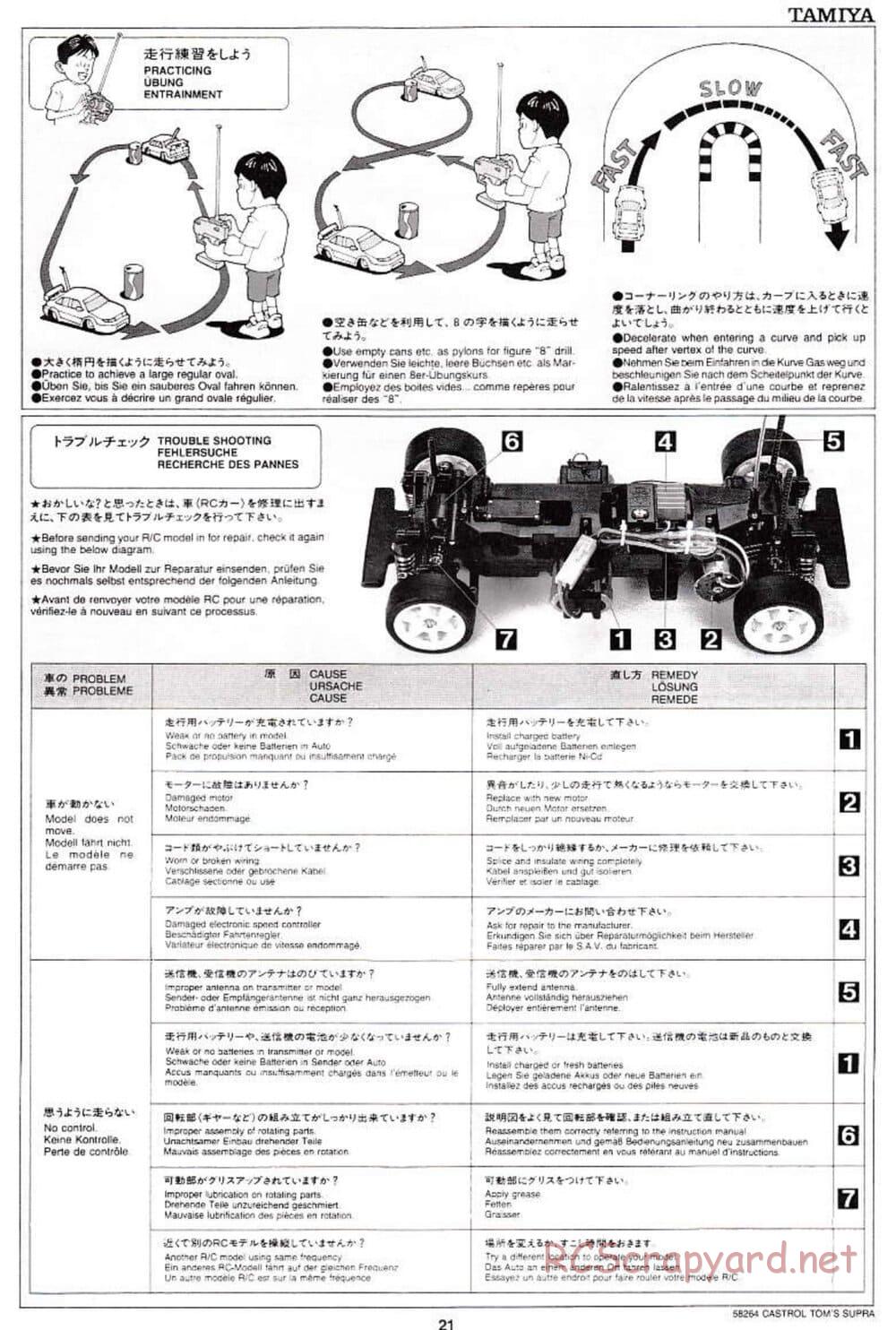 Tamiya - Castrol Tom's Supra 2000 - TL-01 Chassis - Manual - Page 21