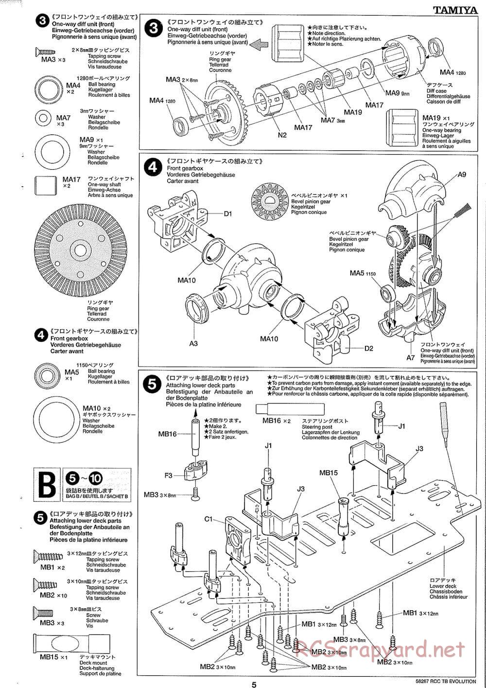 Tamiya - TB Evolution Chassis - Manual - Page 5