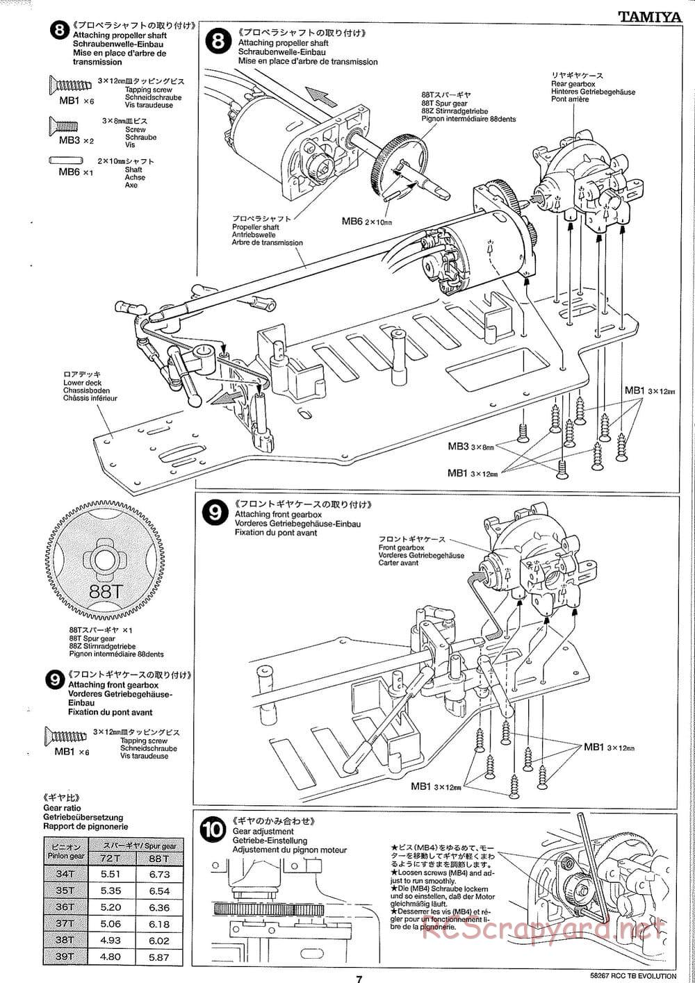 Tamiya - TB Evolution Chassis - Manual - Page 7