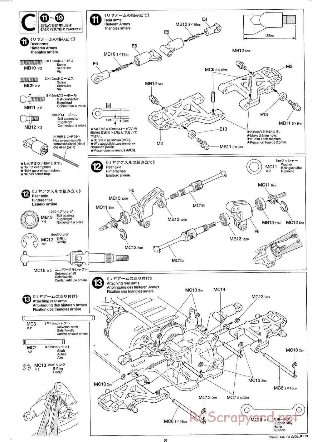Tamiya - TB Evolution Chassis - Manual - Page 8