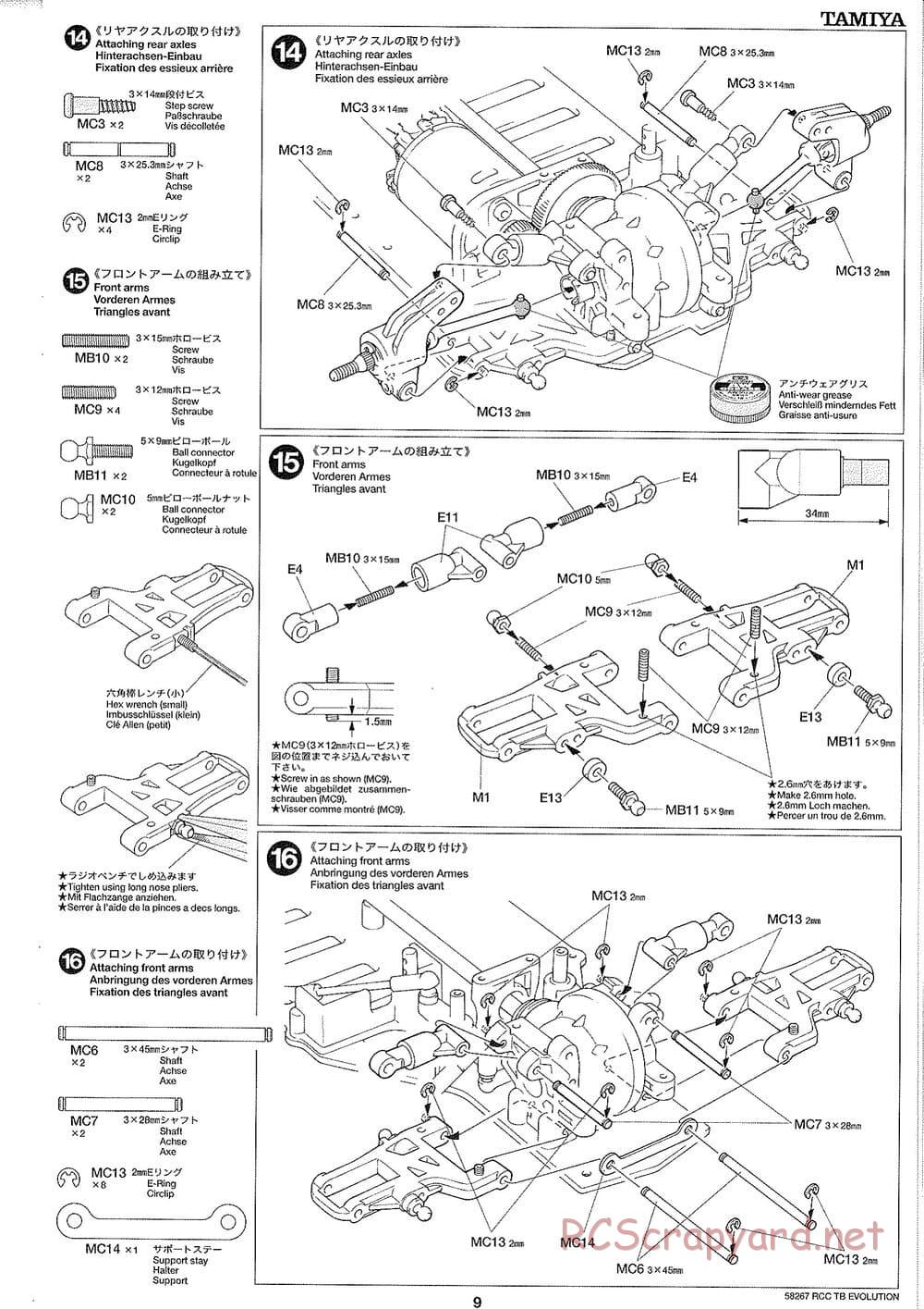 Tamiya - TB Evolution Chassis - Manual - Page 9