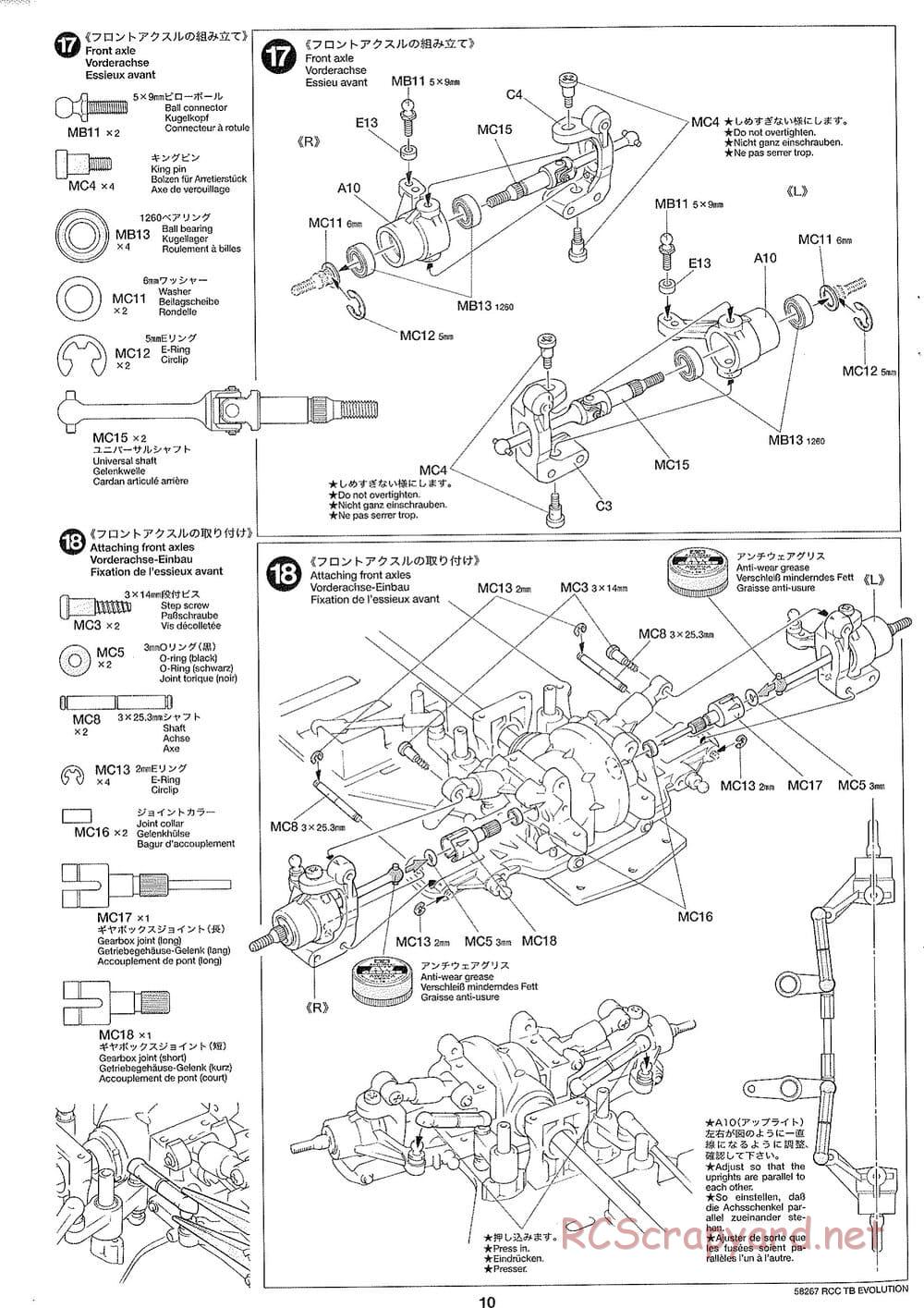 Tamiya - TB Evolution Chassis - Manual - Page 10