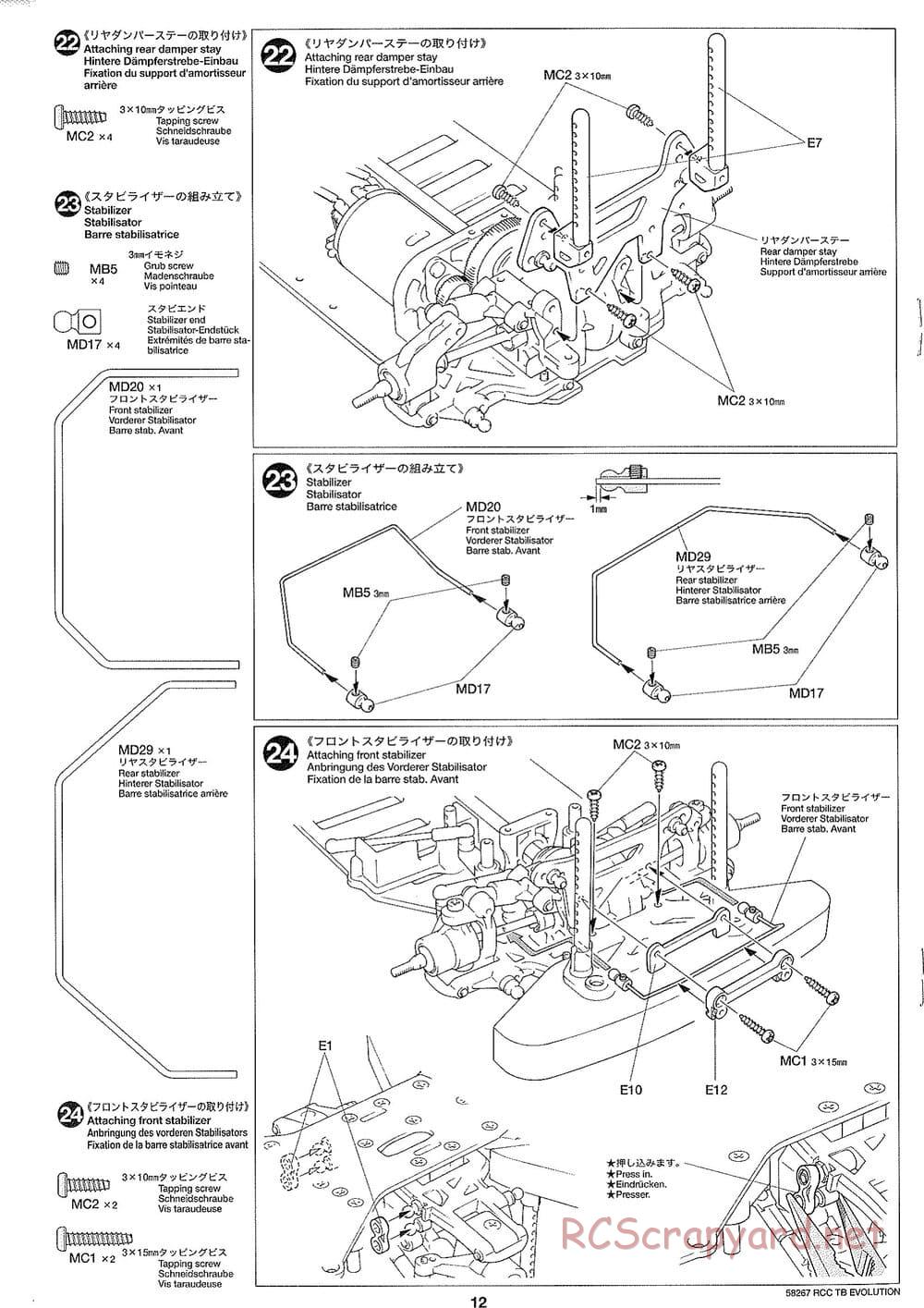 Tamiya - TB Evolution Chassis - Manual - Page 12