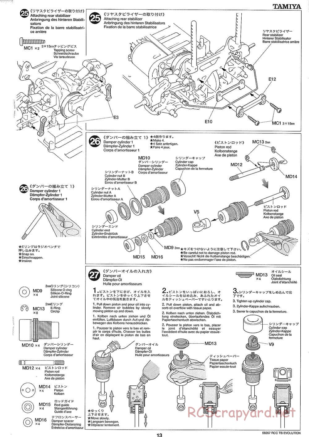 Tamiya - TB Evolution Chassis - Manual - Page 13