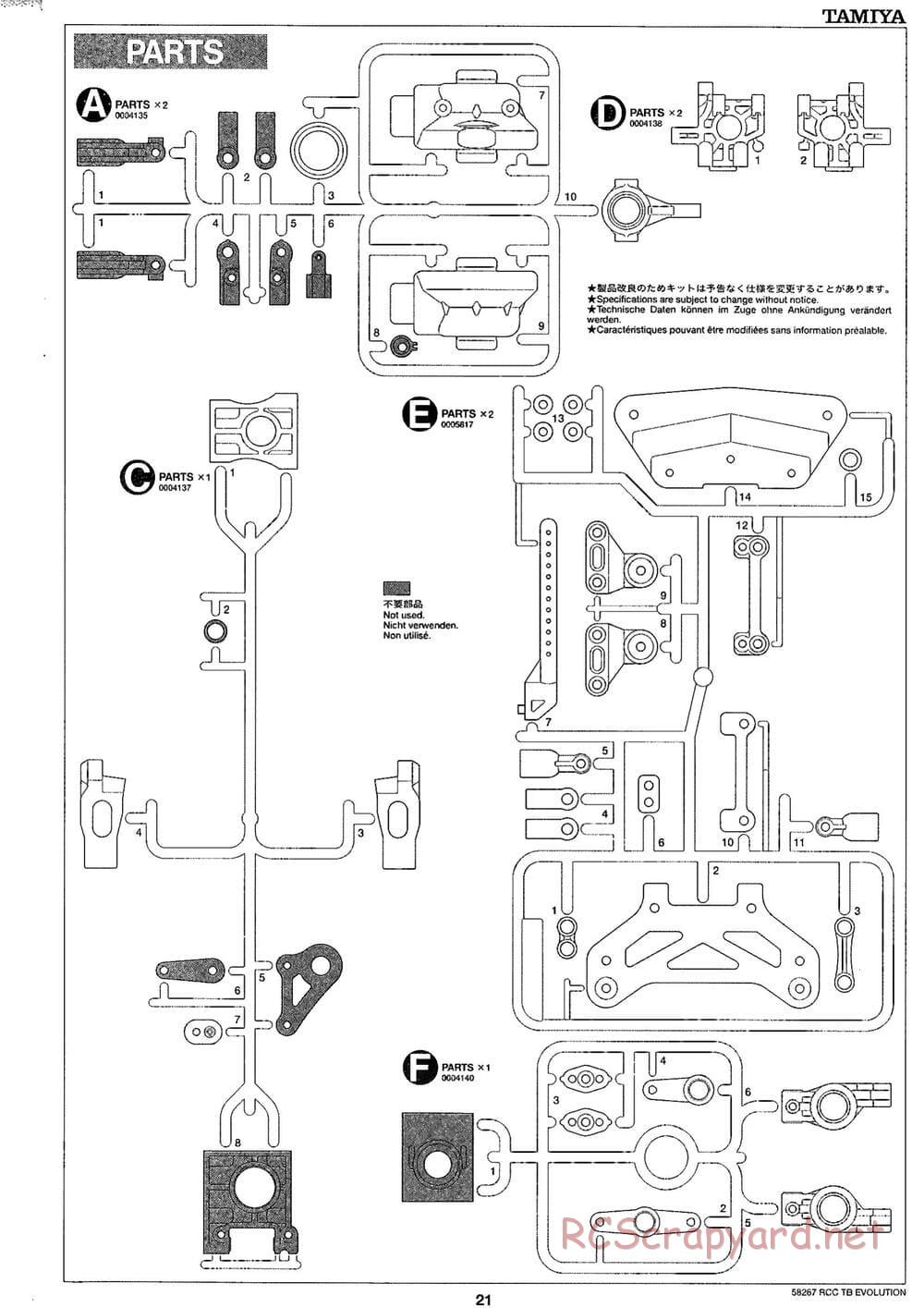 Tamiya - TB Evolution Chassis - Manual - Page 21