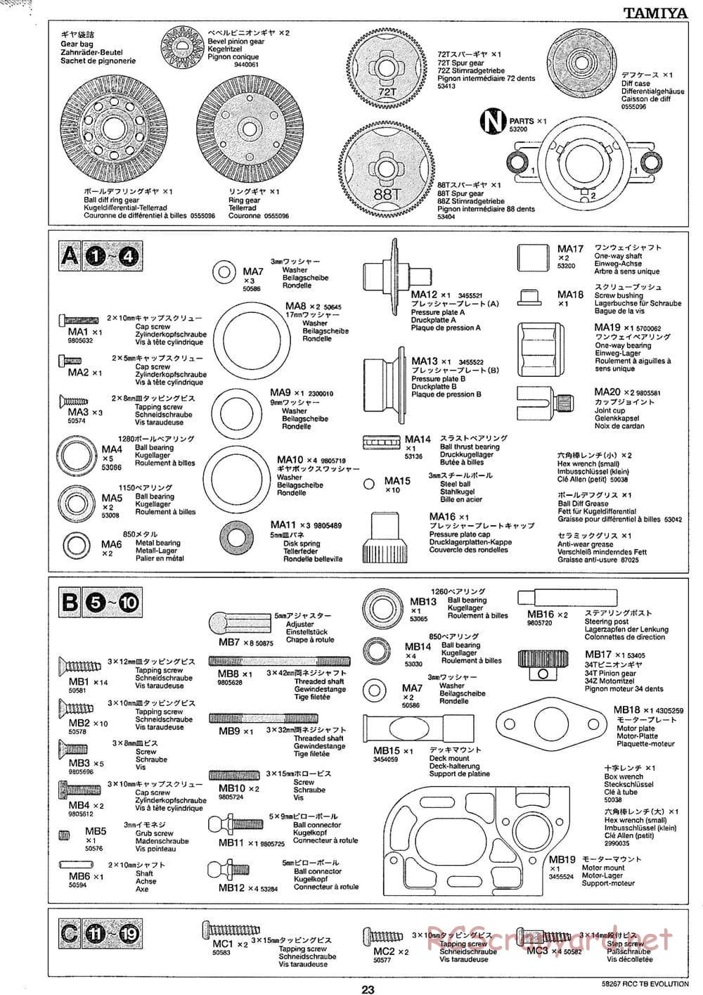 Tamiya - TB Evolution Chassis - Manual - Page 23