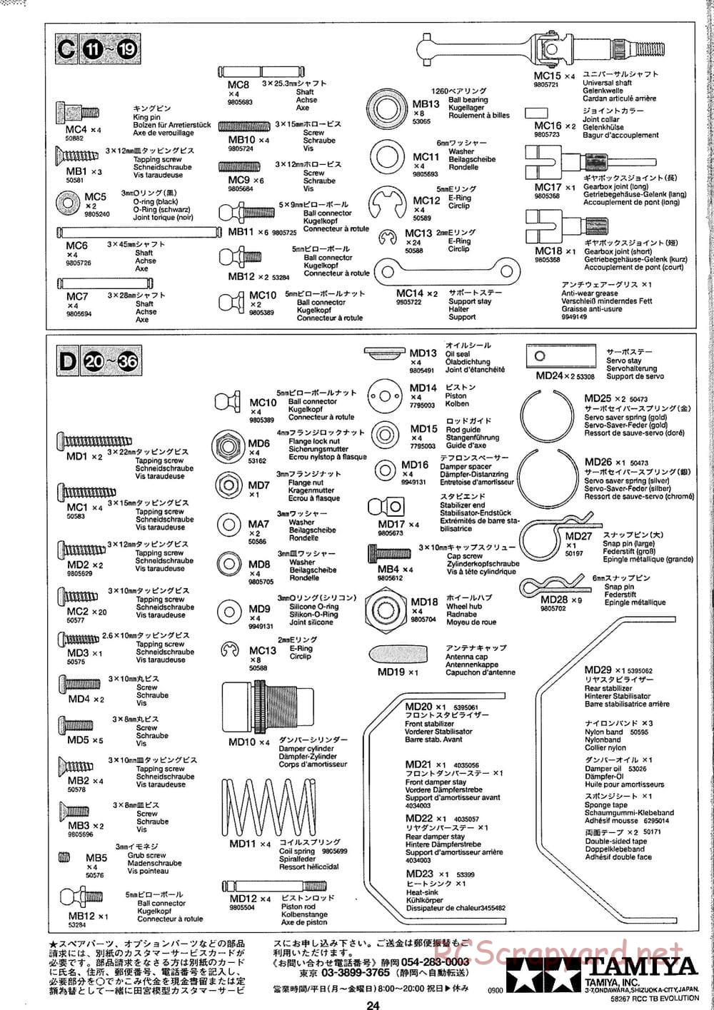 Tamiya - TB Evolution Chassis - Manual - Page 24