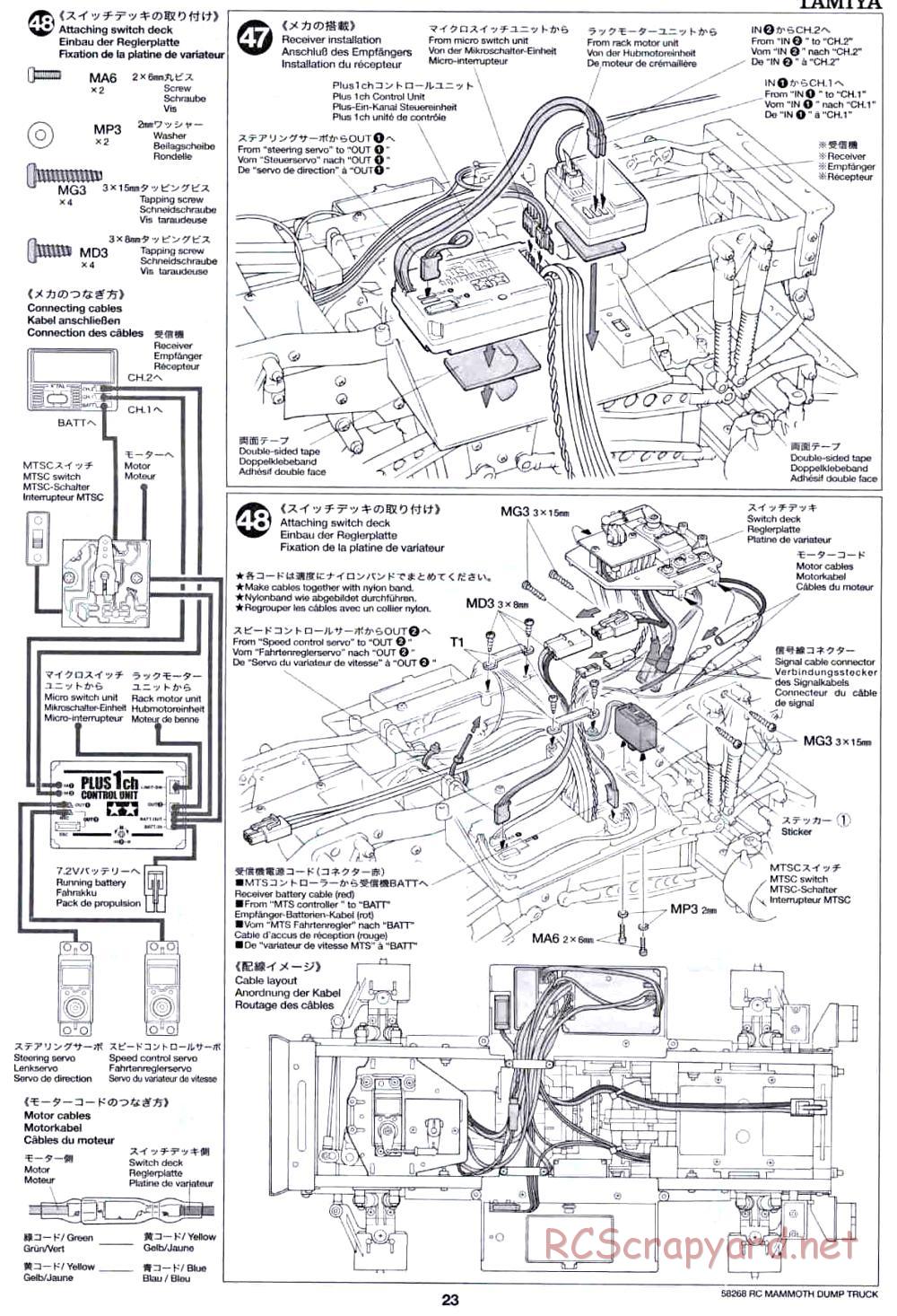 Tamiya - Mammoth Dump Truck Chassis - Manual - Page 23