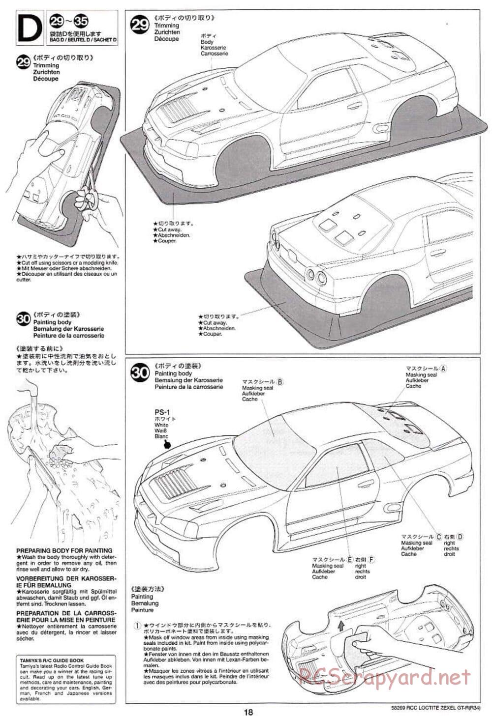 Tamiya - Loctite Zexel Skyline GT-R (R34) - TA-04 Chassis - Manual - Page 18