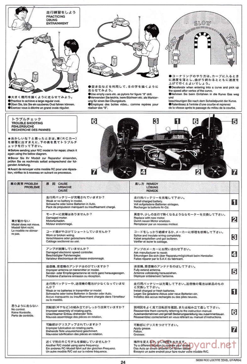 Tamiya - Loctite Zexel Skyline GT-R (R34) - TA-04 Chassis - Manual - Page 24