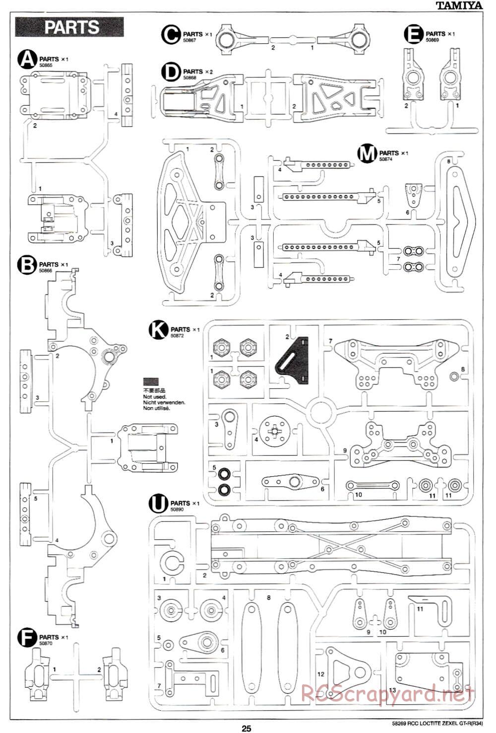 Tamiya - Loctite Zexel Skyline GT-R (R34) - TA-04 Chassis - Manual - Page 25