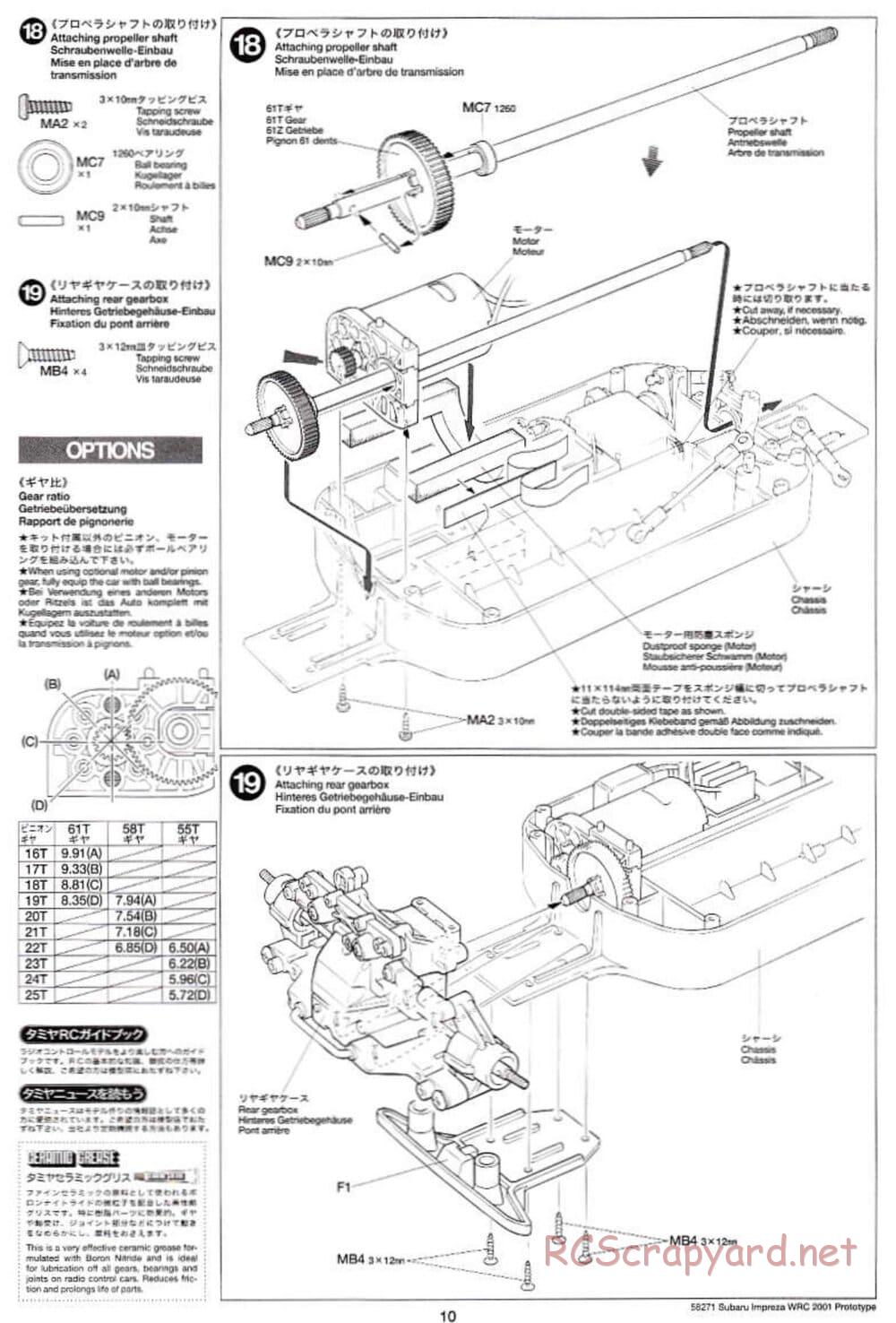 Tamiya - Subaru Impreza WRC 2001 Prototype - TB-01 Chassis - Manual - Page 10