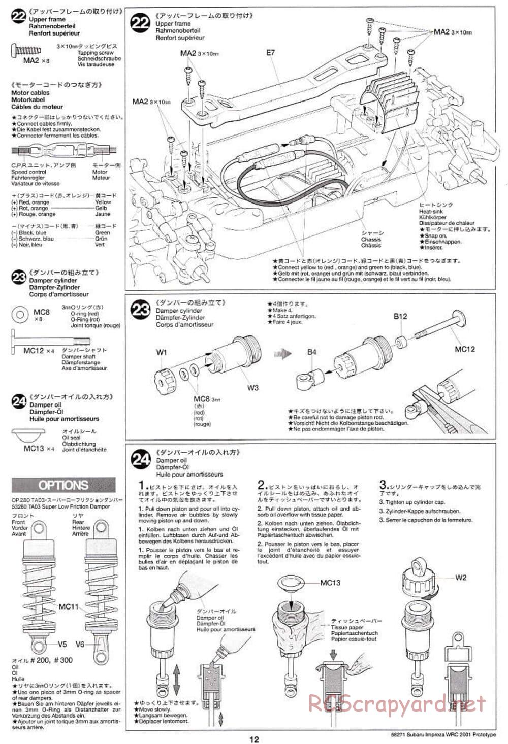 Tamiya - Subaru Impreza WRC 2001 Prototype - TB-01 Chassis - Manual - Page 12
