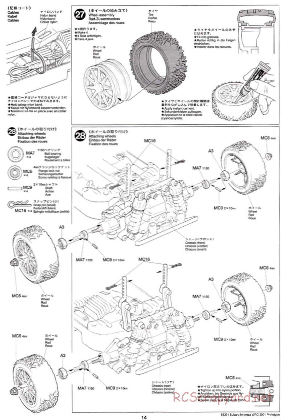 Tamiya - Subaru Impreza WRC 2001 Prototype - TB-01 Chassis - Manual - Page 14
