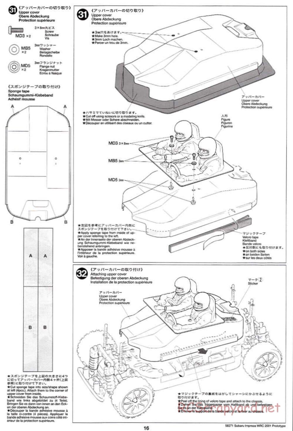 Tamiya - Subaru Impreza WRC 2001 Prototype - TB-01 Chassis - Manual - Page 16