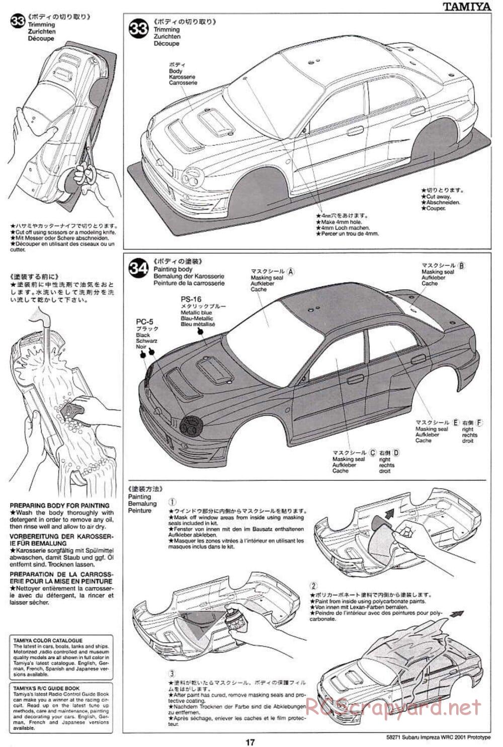 Tamiya - Subaru Impreza WRC 2001 Prototype - TB-01 Chassis - Manual - Page 17
