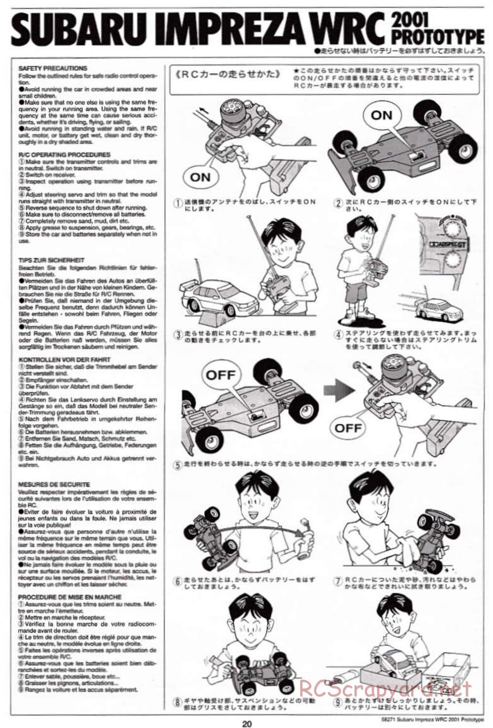 Tamiya - Subaru Impreza WRC 2001 Prototype - TB-01 Chassis - Manual - Page 20