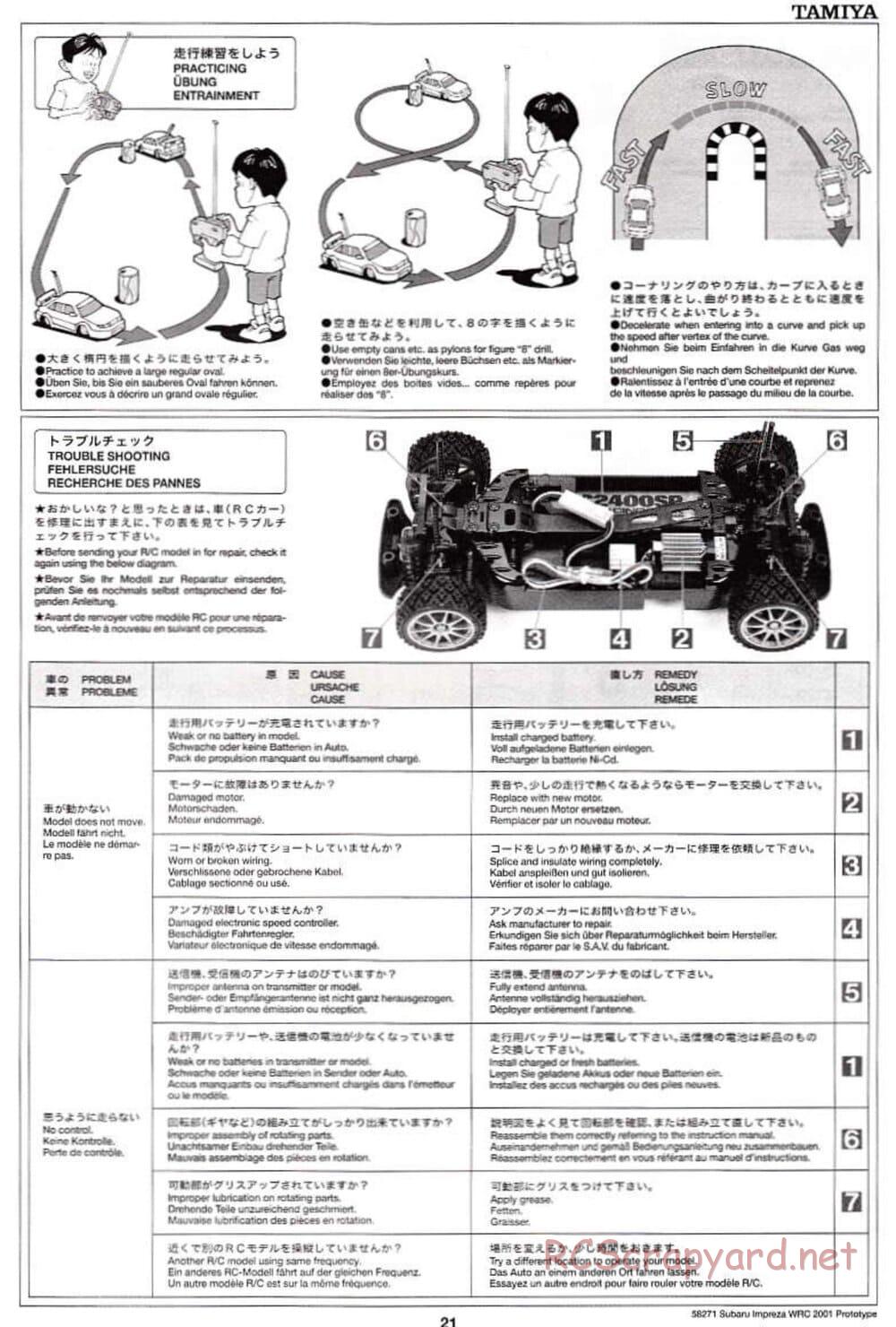 Tamiya - Subaru Impreza WRC 2001 Prototype - TB-01 Chassis - Manual - Page 21