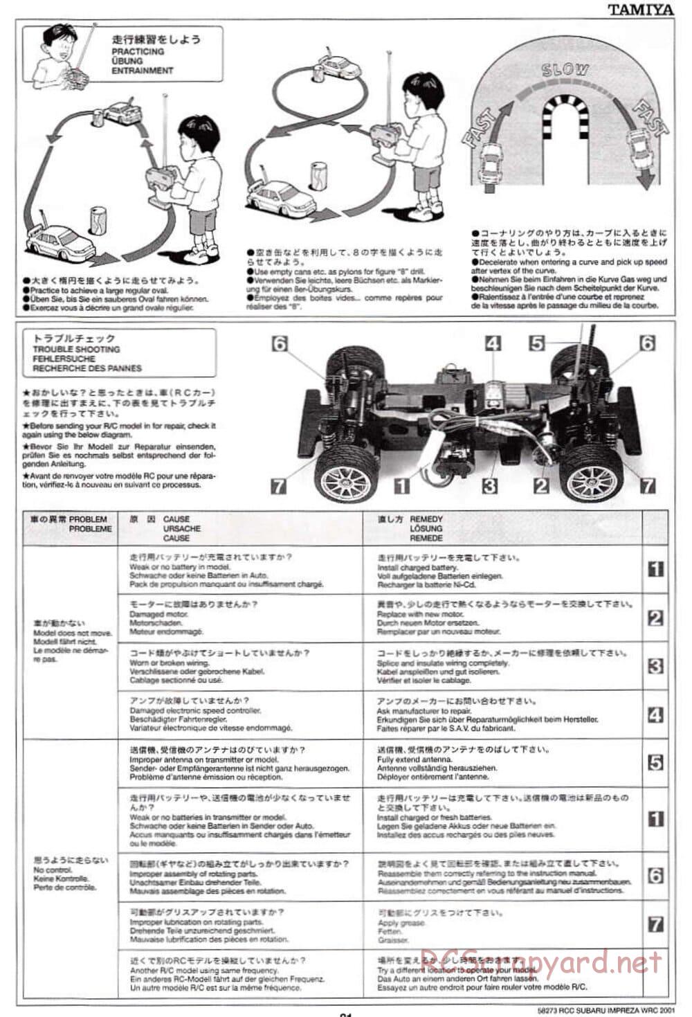 Tamiya - Subaru Impreza WRC 2001 - TL-01 Chassis - Manual - Page 21