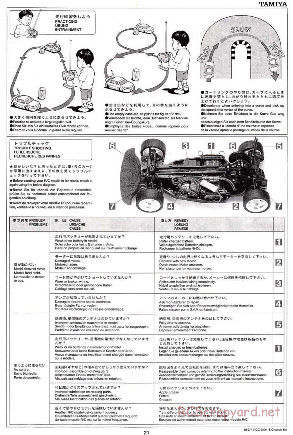 Tamiya - TA-04S Chassis - Manual - Page 21